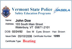 boating class card