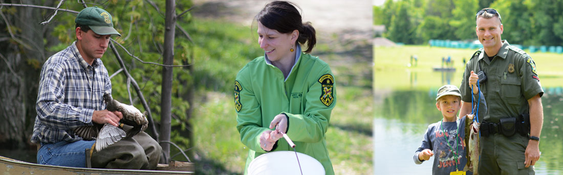 fish and wildlife staff on the job