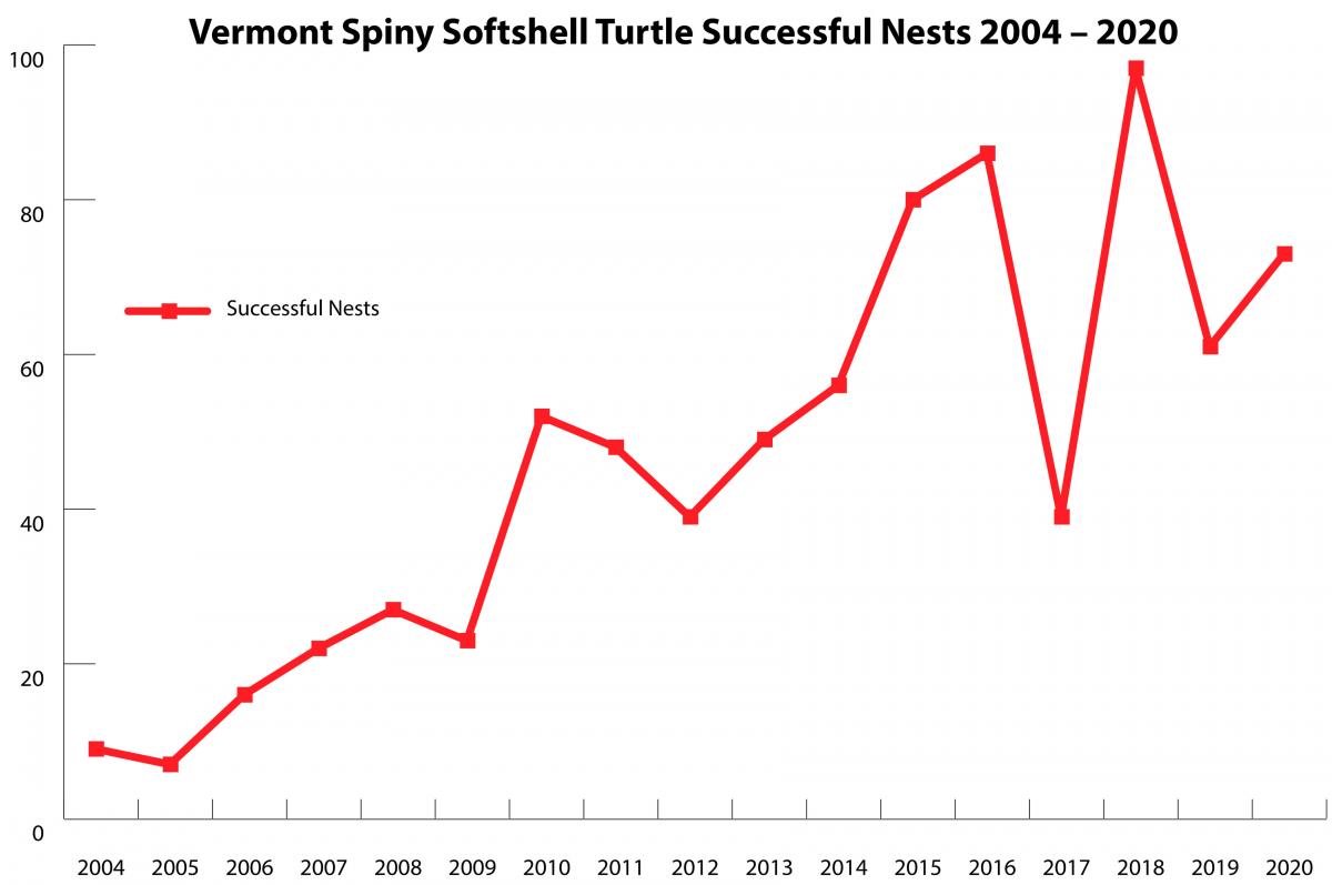 spiny softshell turtle nest success graph