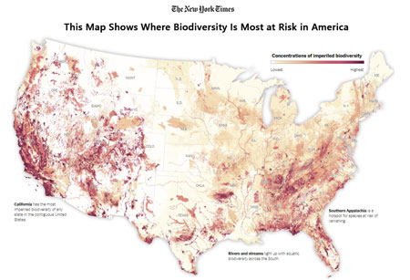Map of biodiversity at risk