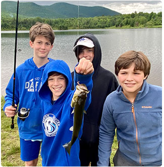 group of young anglers