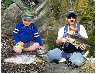 two very young anglers
