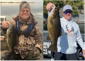 two anglers with nice smallmouth bass