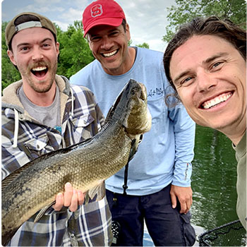 friends fishing