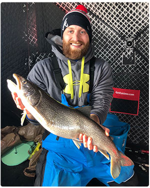 angler with nice lake trout