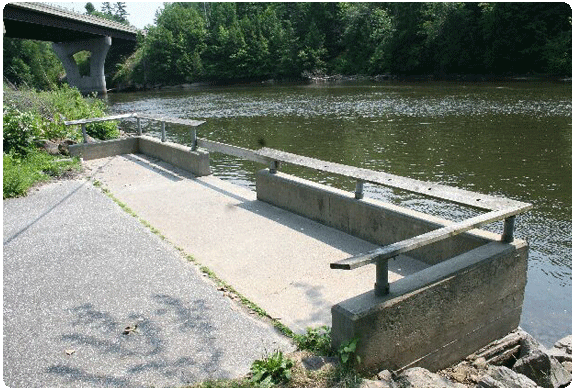 Sears fishing access area on the lower Lamoille River