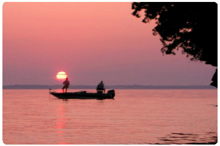 boat fishing at Burton