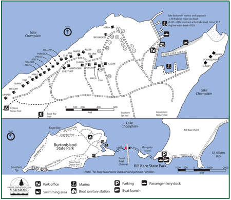 click for enlarged map of Burton Island State Park