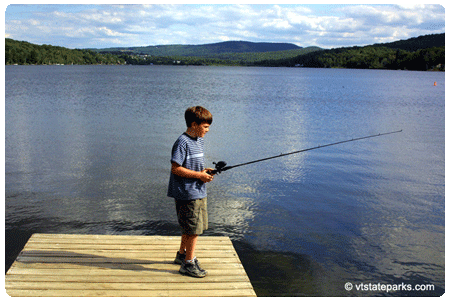 boy fishing at Lake Elmore