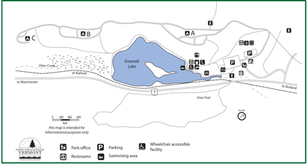 click for larger map of Emerald State Park