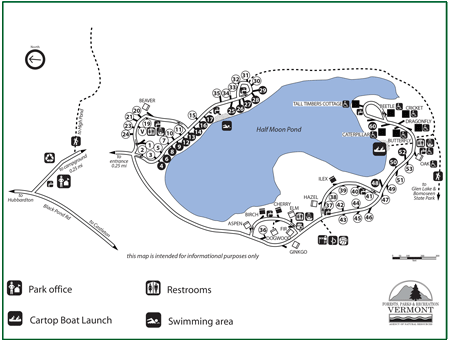 click for larger map of Halfmoon State Park