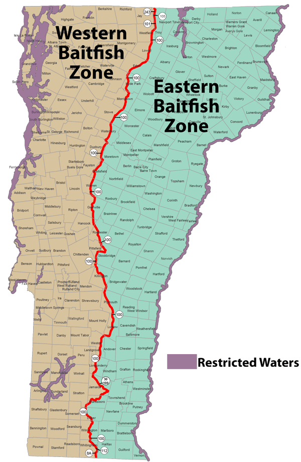 baitfish zone map