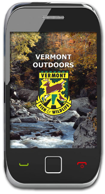 Iphone with Vermont Outdoors app