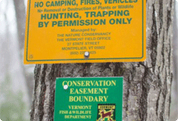 Conservation easement sign