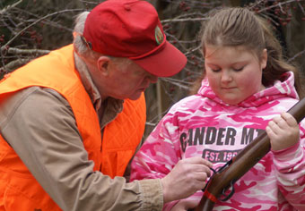hunter ed instructor with student